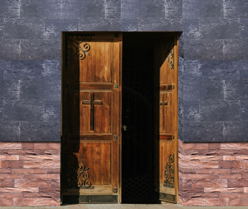 Kőmintás falburkolat